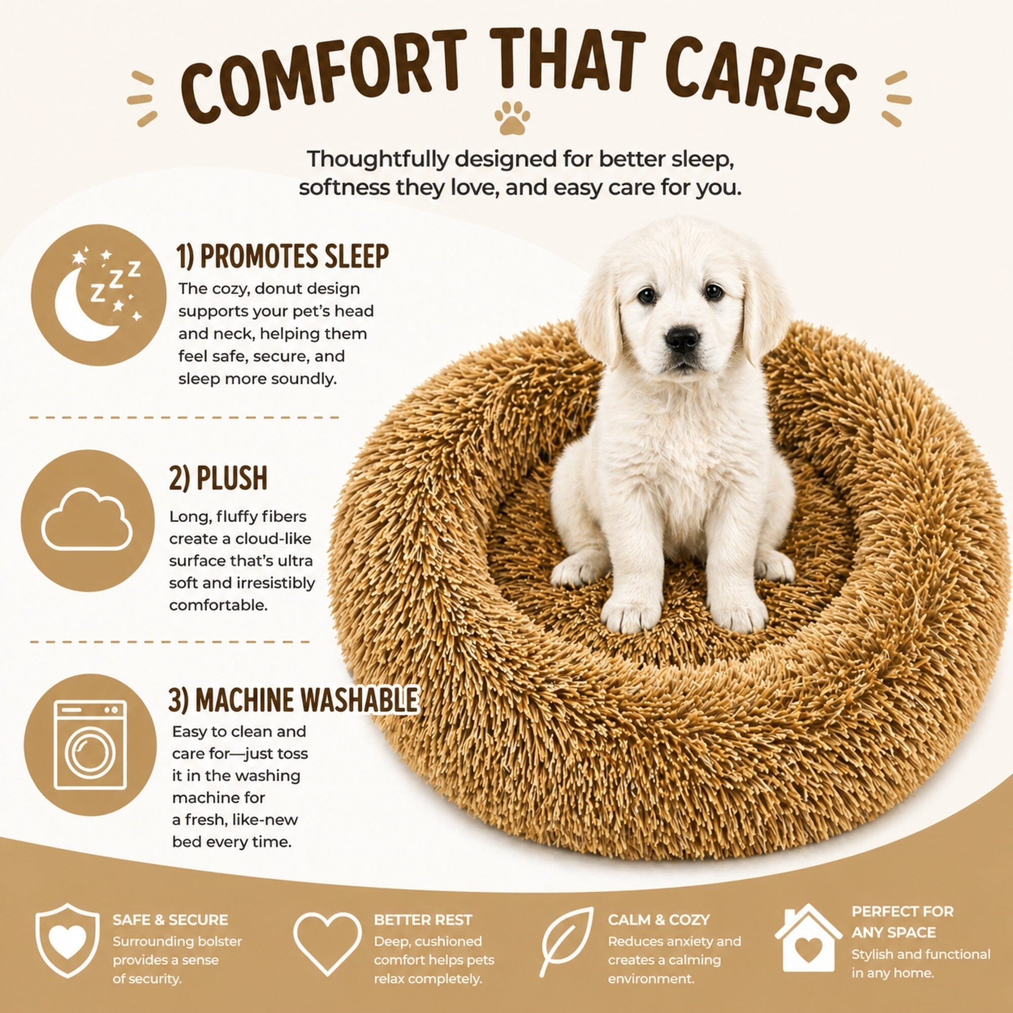 Pet Life® 'Nestler' High-Grade Plush and Soft Rounded Pet Bed