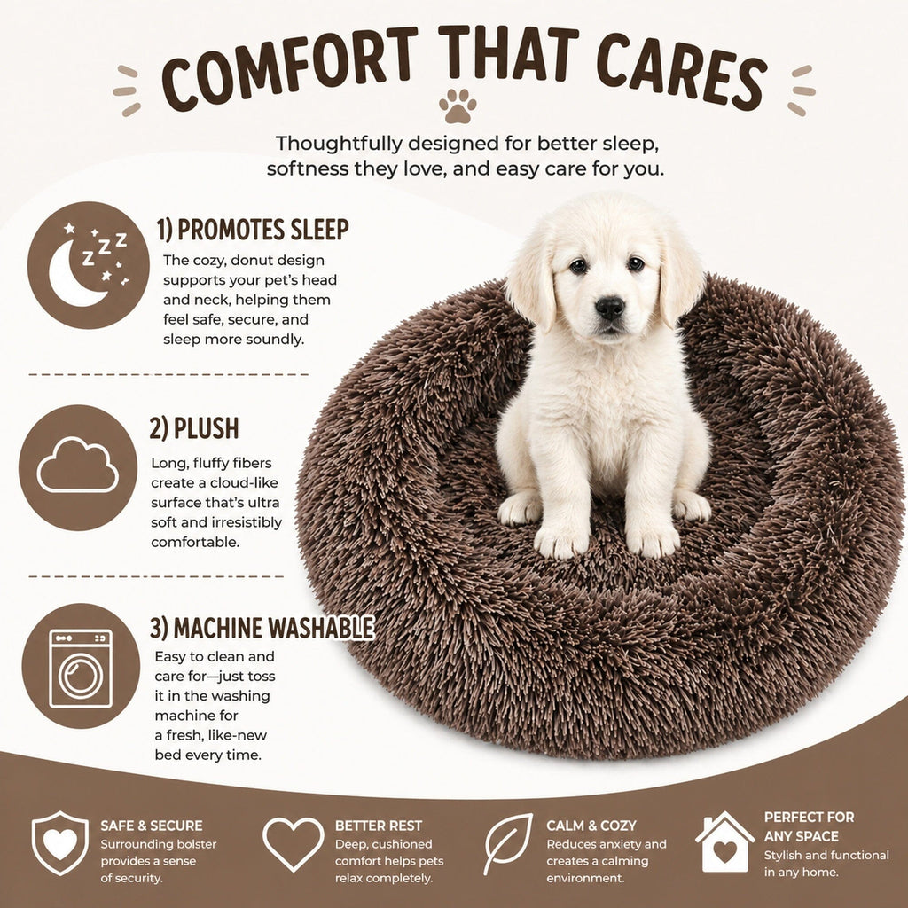 Pet Life® 'Nestler' High-Grade Plush and Soft Rounded Pet Bed