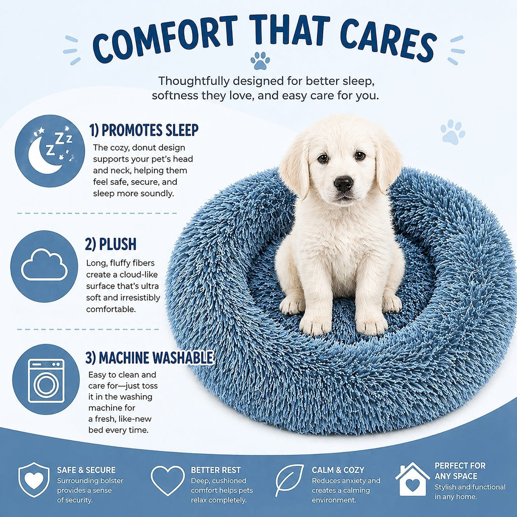 Pet Life® 'Nestler' High-Grade Plush and Soft Rounded Pet Bed
