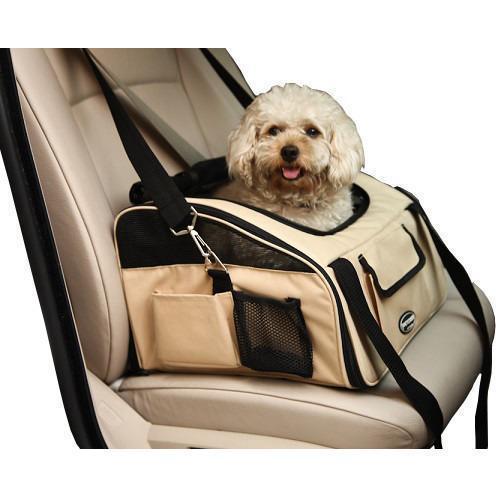 Pet Life® 'Ultra-Lock' Collapsible Safety Travel Wire Folding Pet Dog Carseat Car Seat Carrier crate