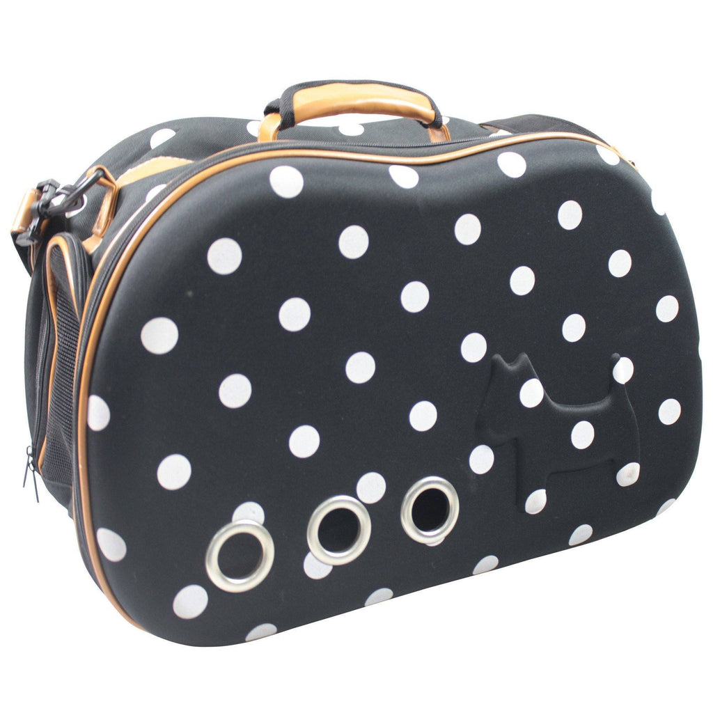 Pet Life® 'Venta-Shell' Airline Approved Perforated Dotted Collapsible Pet Carrier Crate