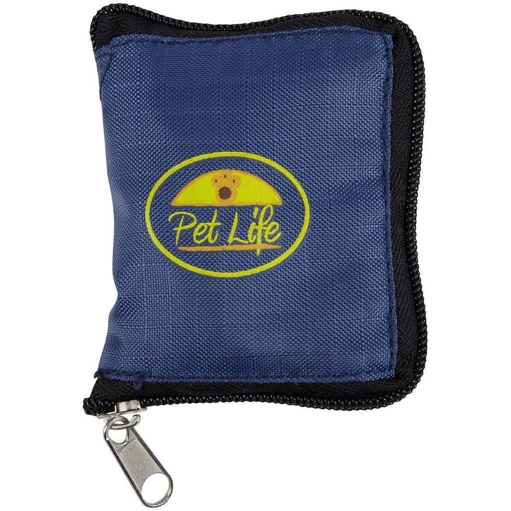 Pet Life® Wallet Folding Waterproof Zippered Folding Pet Travel Cat and Dog Bowl