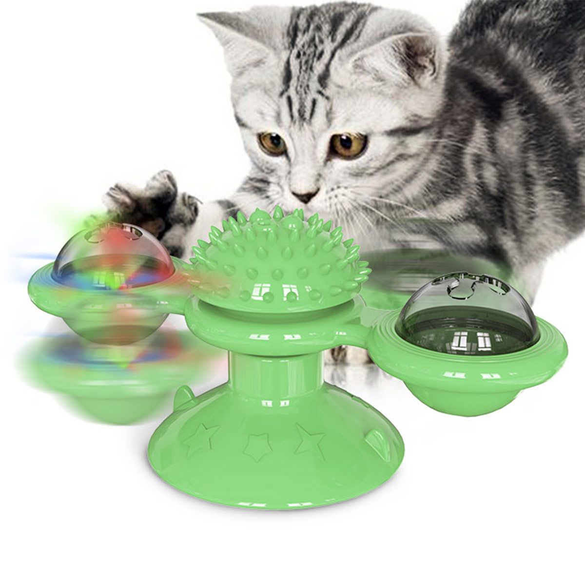 Pet Life® 'Windmill' Rotating Suction Cup Spinning Cat Toy