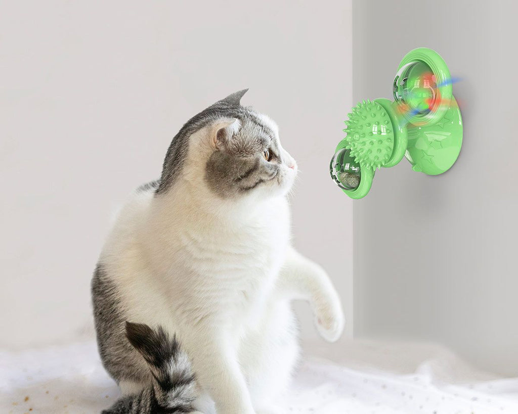 Pet Life® 'Windmill' Rotating Suction Cup Spinning Cat Toy