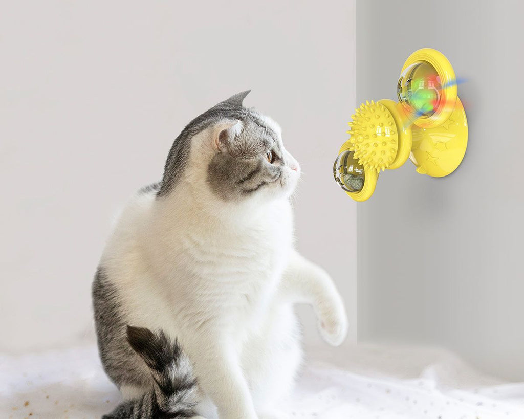 Pet Life® 'Windmill' Rotating Suction Cup Spinning Cat Toy