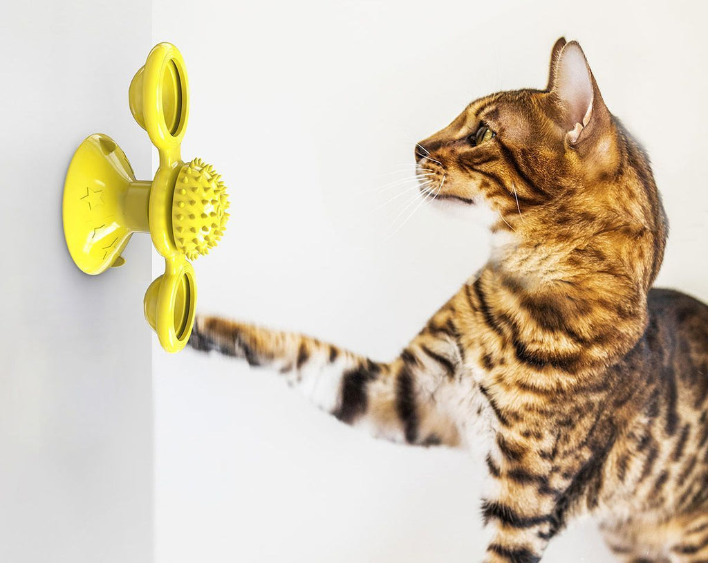 Pet Life® 'Windmill' Rotating Suction Cup Spinning Cat Toy