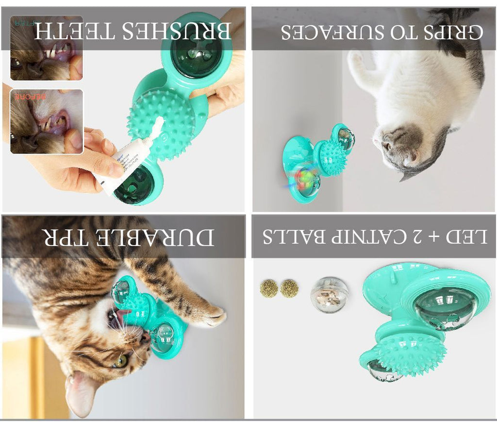 Pet Life® 'Windmill' Rotating Suction Cup Spinning Cat Toy