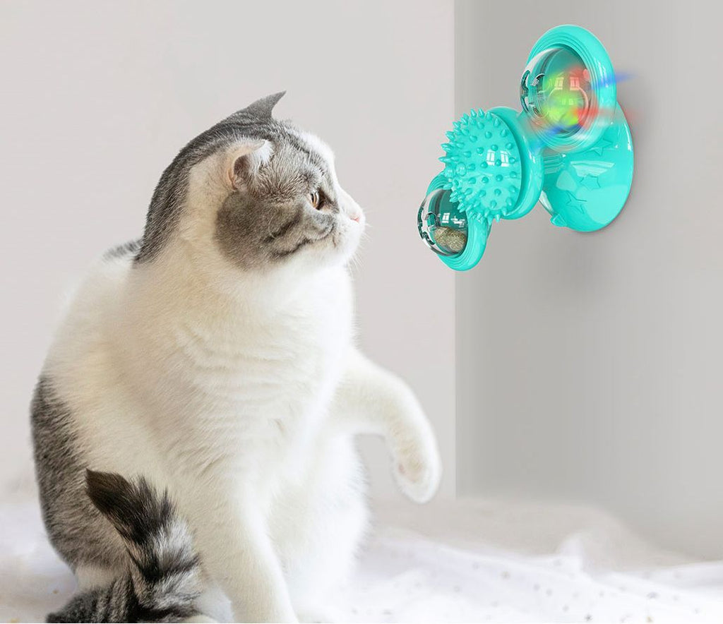 Pet Life® 'Windmill' Rotating Suction Cup Spinning Cat Toy