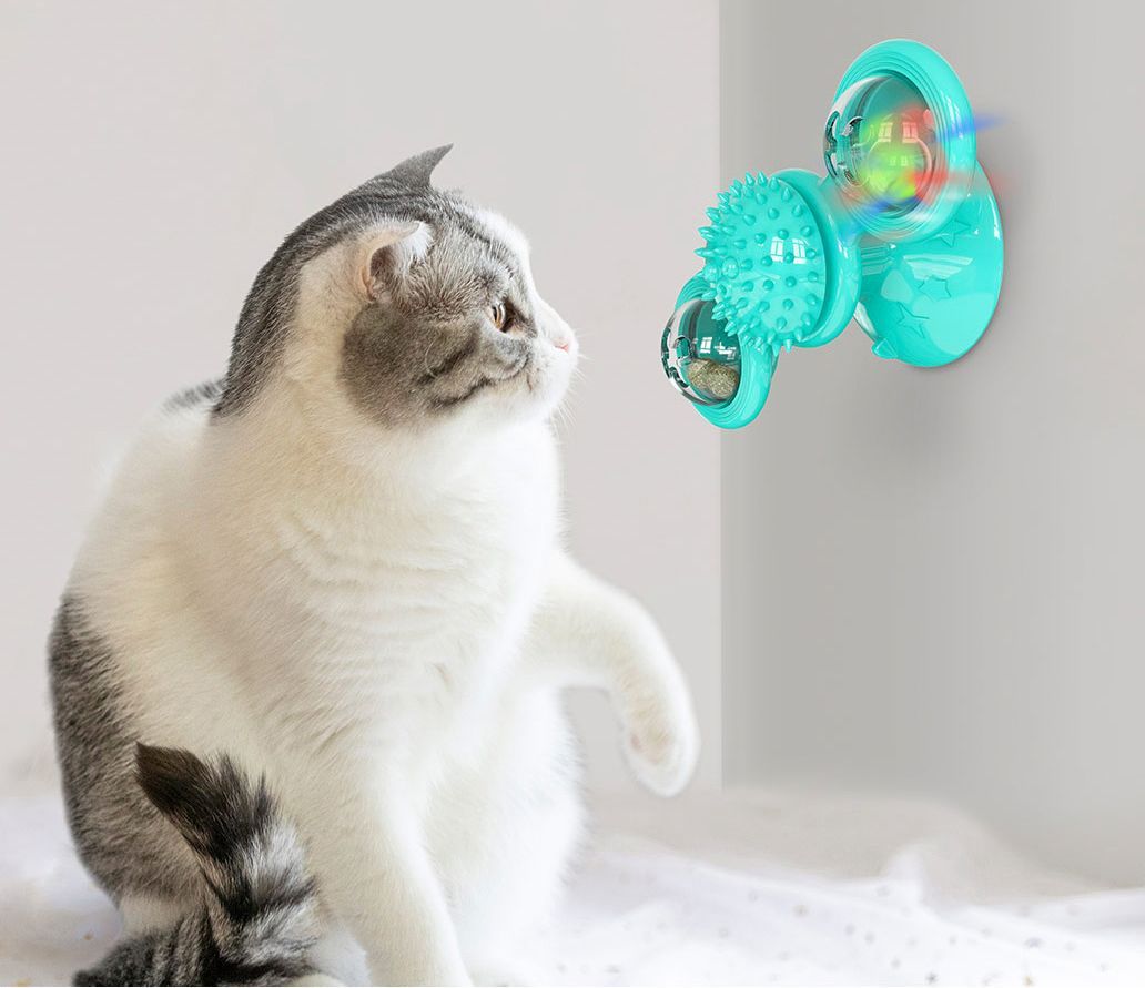 Pet Life® 'Windmill' Rotating Suction Cup Spinning Cat Toy
