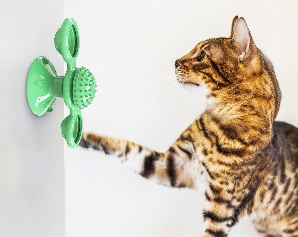 Pet Life® 'Windmill' Rotating Suction Cup Spinning Cat Toy