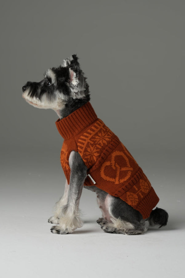 Pehom | Pretzel Pet Sweater - Tofee Orange