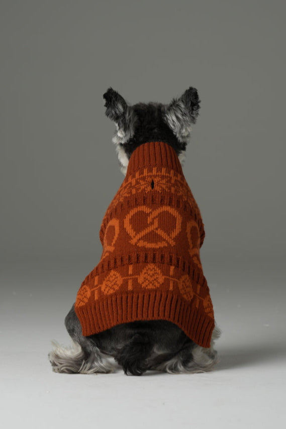 Pehom | Pretzel Pet Sweater - Tofee Orange