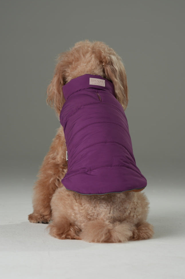 Pehom | Reversible Dog Vest Jacket - Purple Caramel