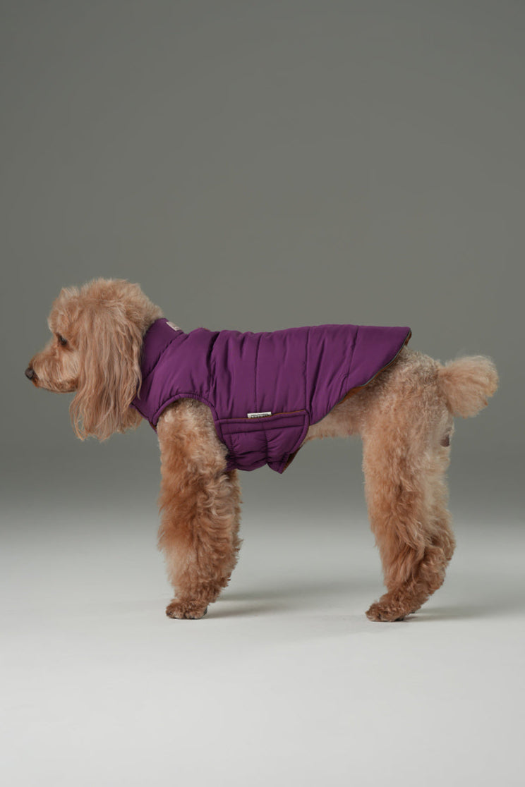 Pehom | Reversible Dog Vest Jacket - Purple Caramel