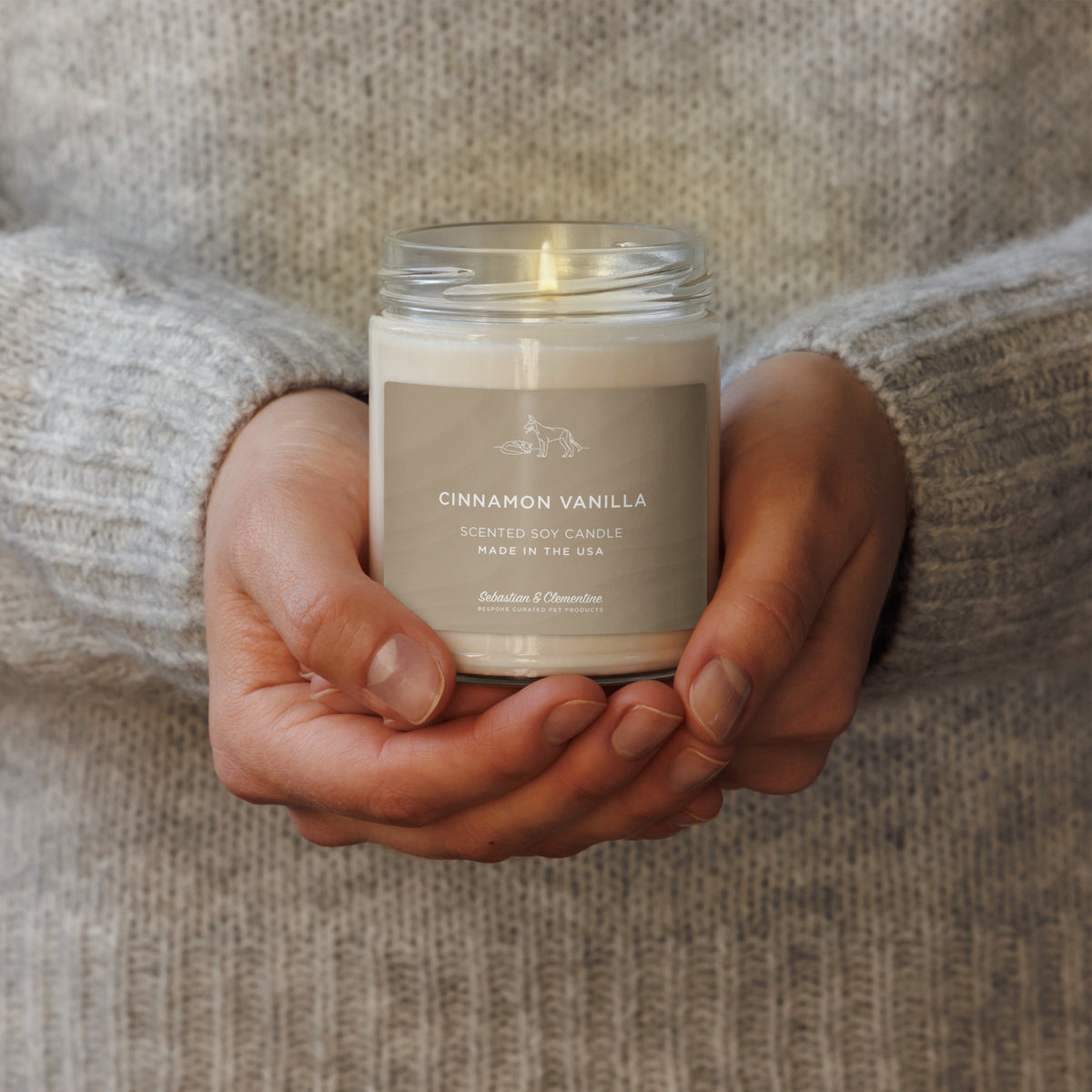 Sebastian & Clementine Scented Soy Candle - Cinnamon Vanilla