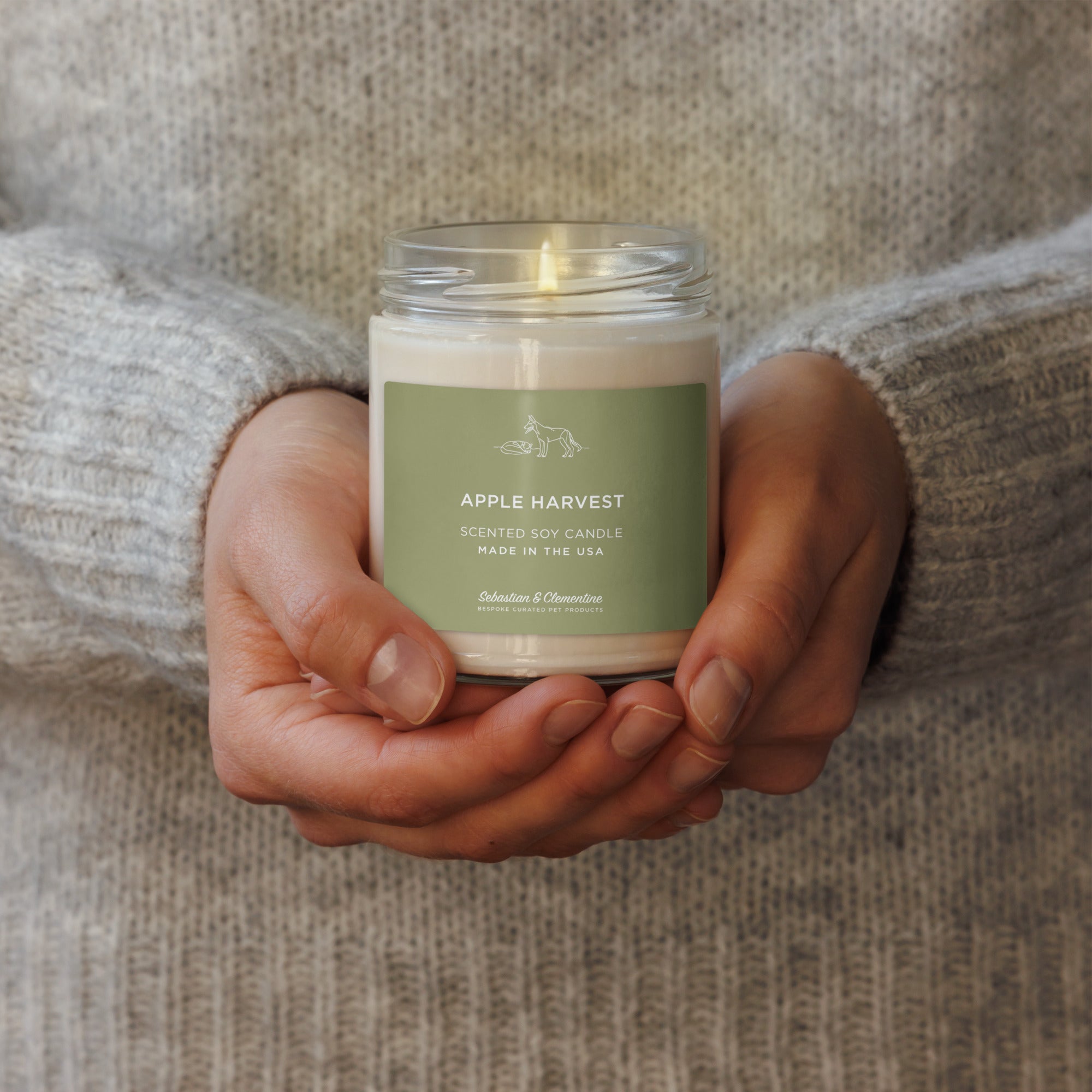 Sebastian & Clementine Scented Soy Candle - Apple Harvest