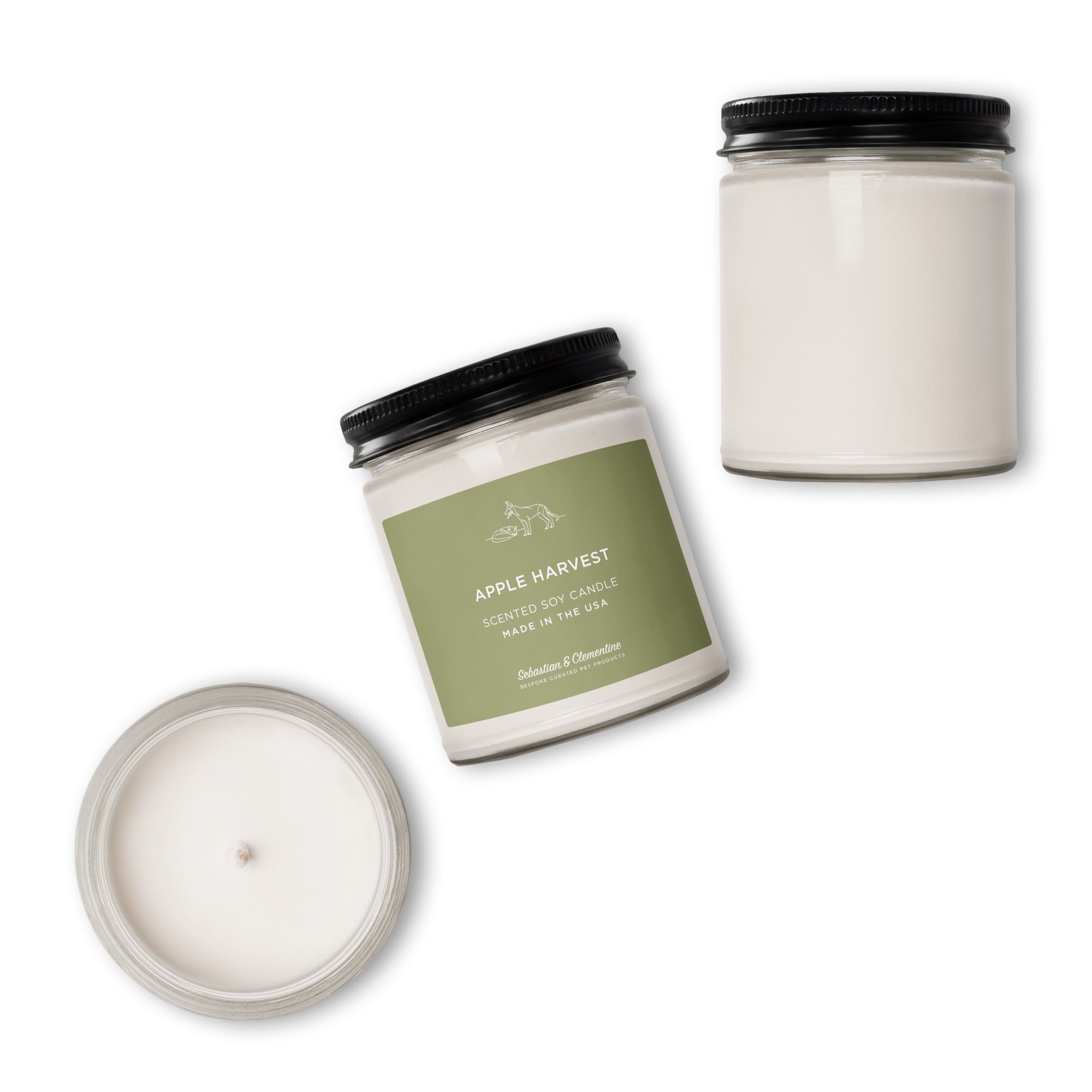 Sebastian & Clementine Scented Soy Candle - Apple Harvest