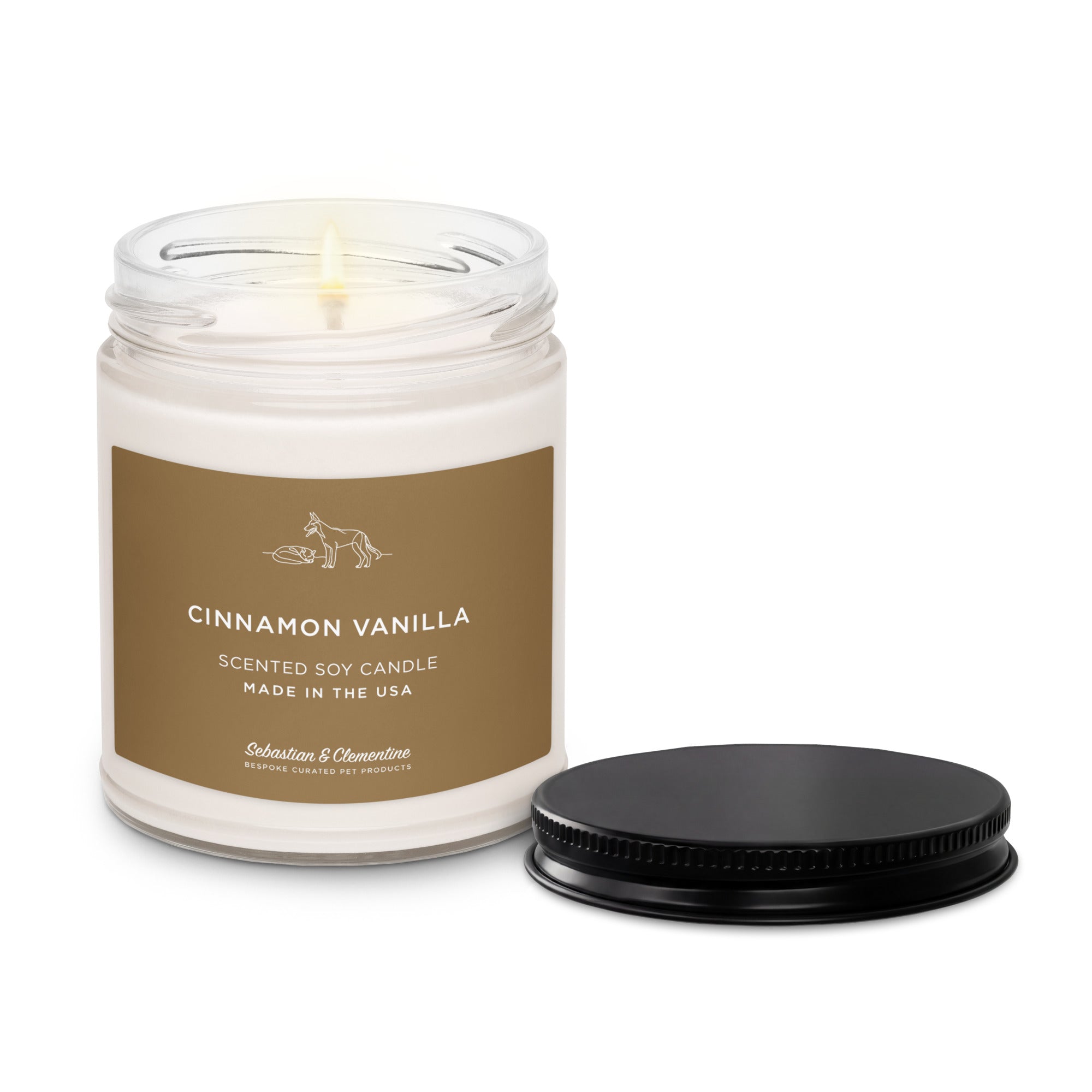 Sebastian & Clementine Scented Soy Candle - Cinnamon Vanilla