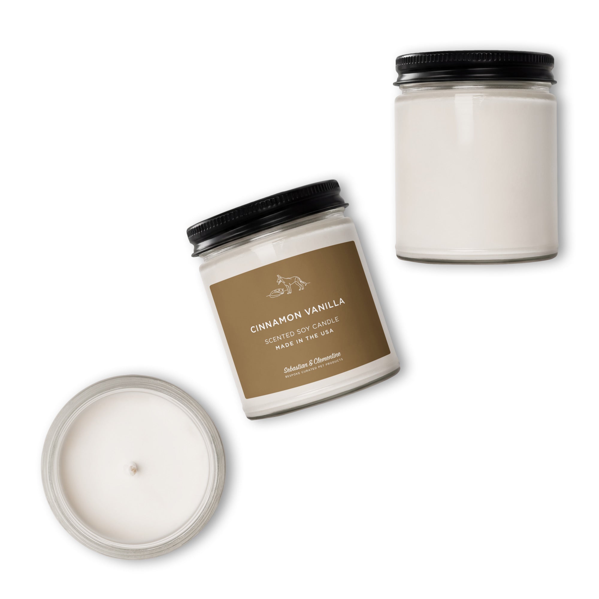 Sebastian & Clementine Scented Soy Candle - Cinnamon Vanilla