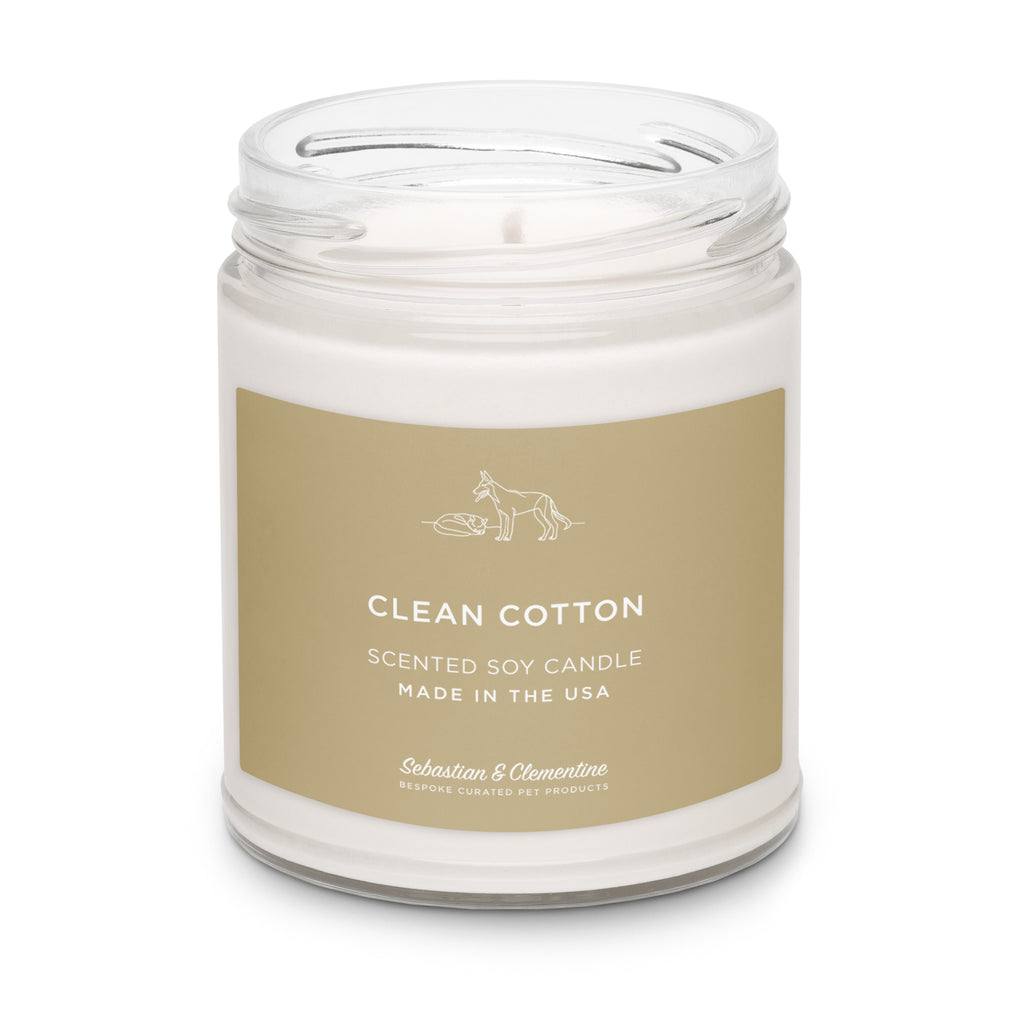 Sebastian & Clementine Scented Soy Candle - Clean Cotton