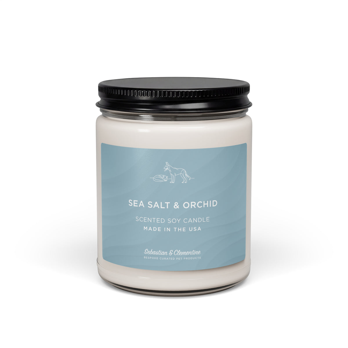 Sebastian & Clementine Scented Soy Candle - Sea Salt & Orchid