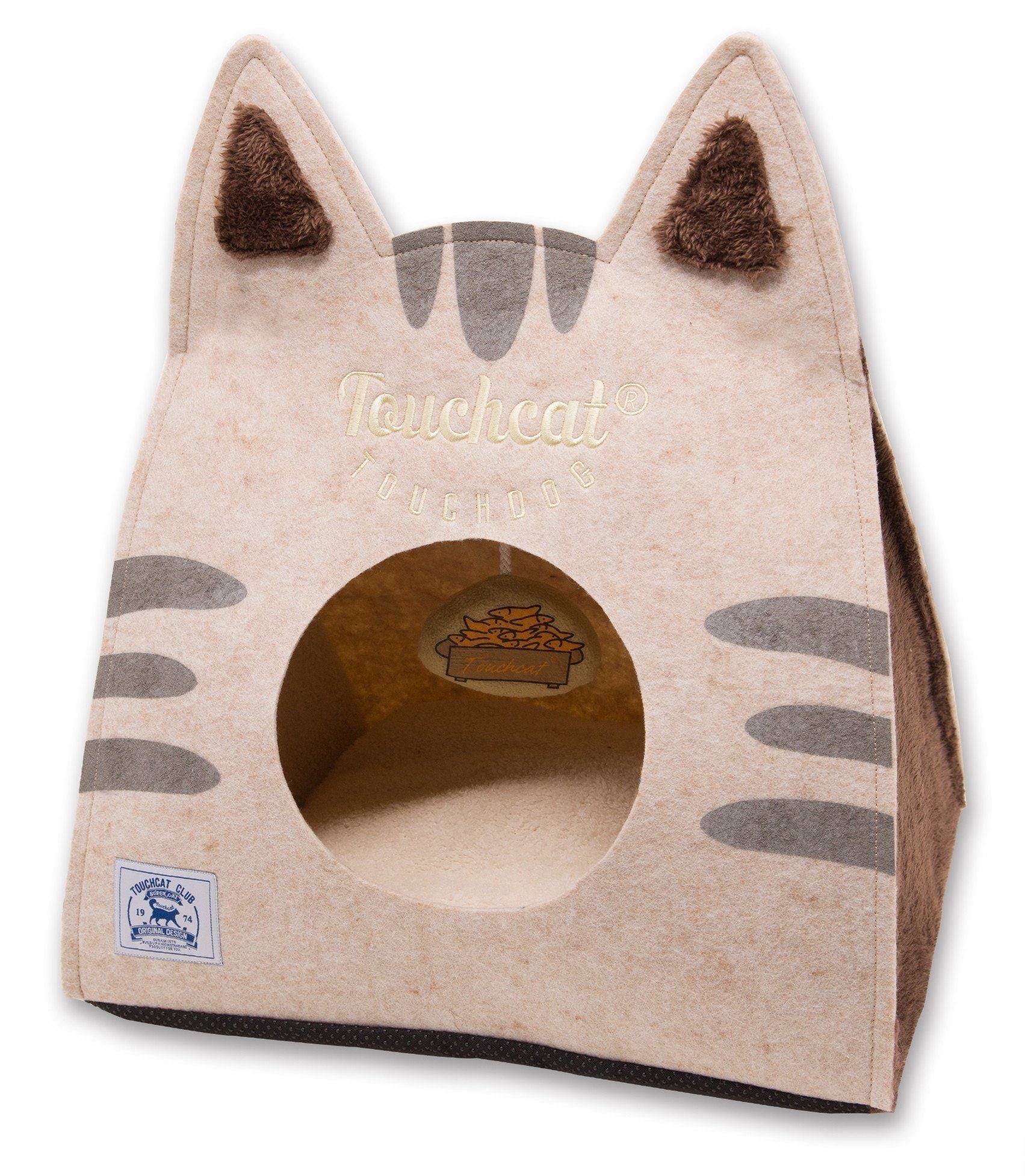 Touchcat® 'Kitty Ears' Travel On-The-Go Folding Cat Bed