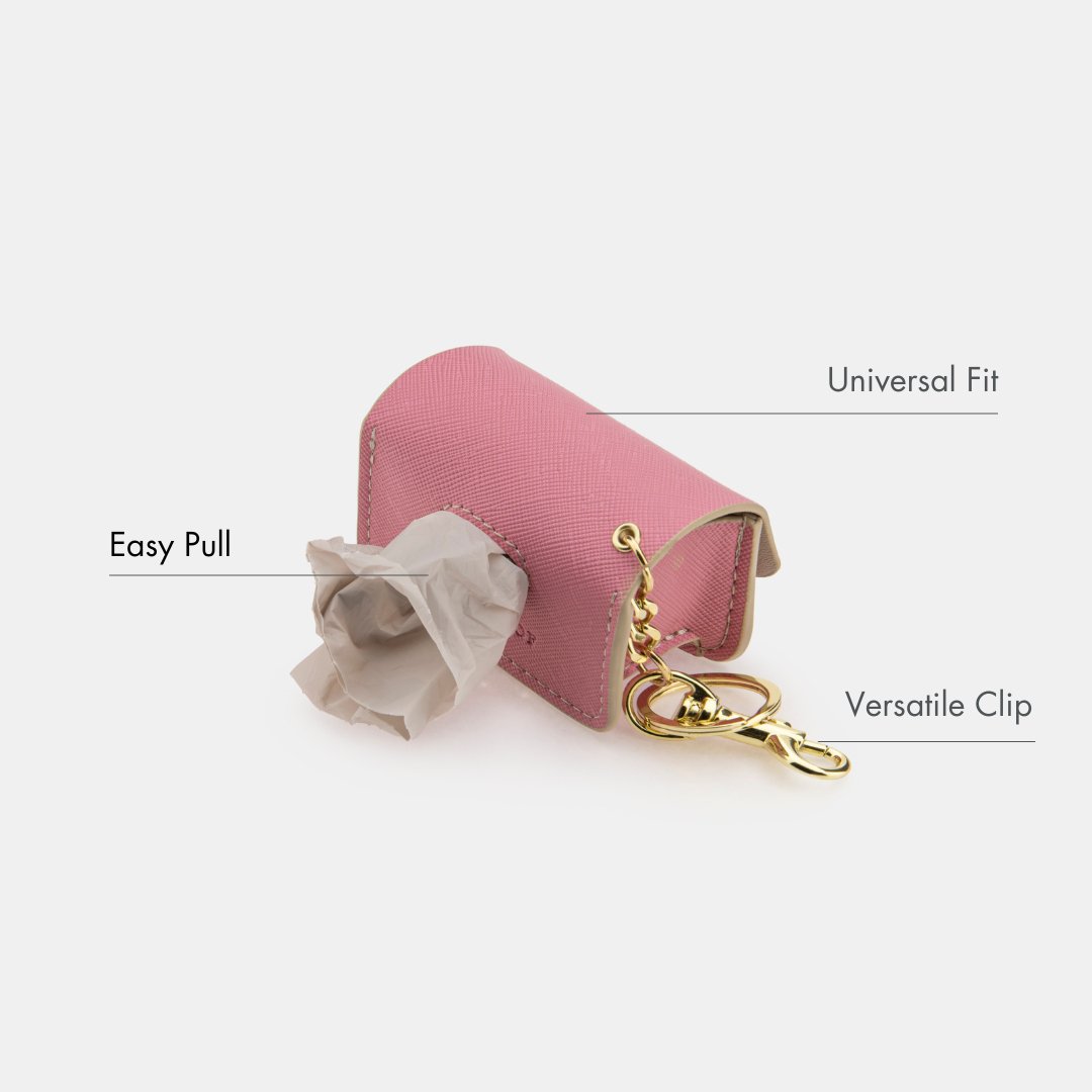 Nina Woof Waste Bag Holder - Vegan Leather - Bag Dispenser