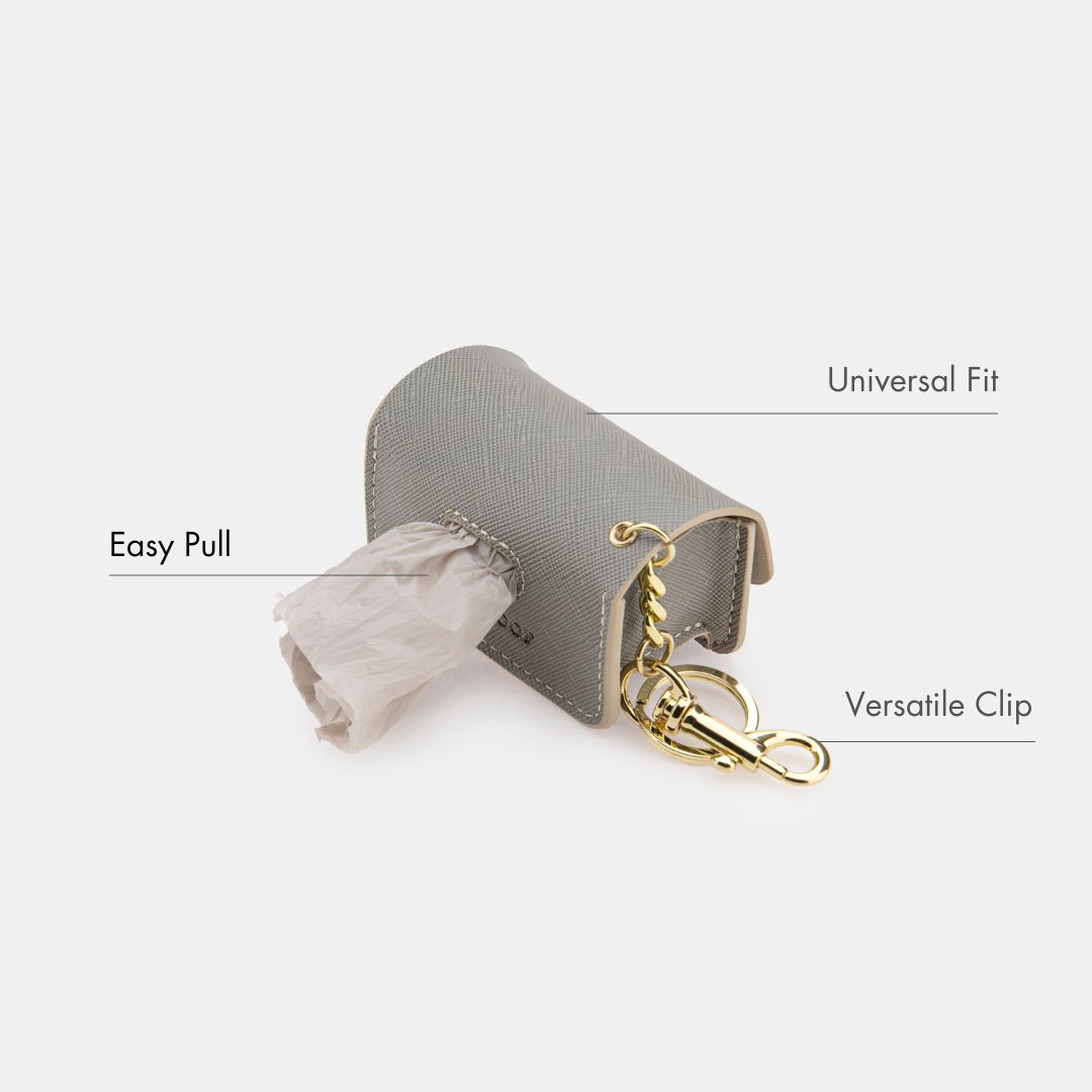 Nina Woof Waste Bag Holder - Vegan Leather - Bag Dispenser