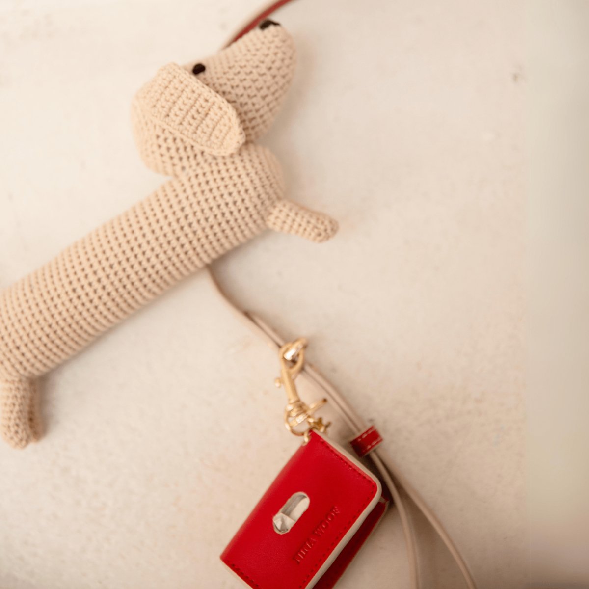 Nina Woof Waste Bag Holder - Vegan Leather - Bag Dispenser