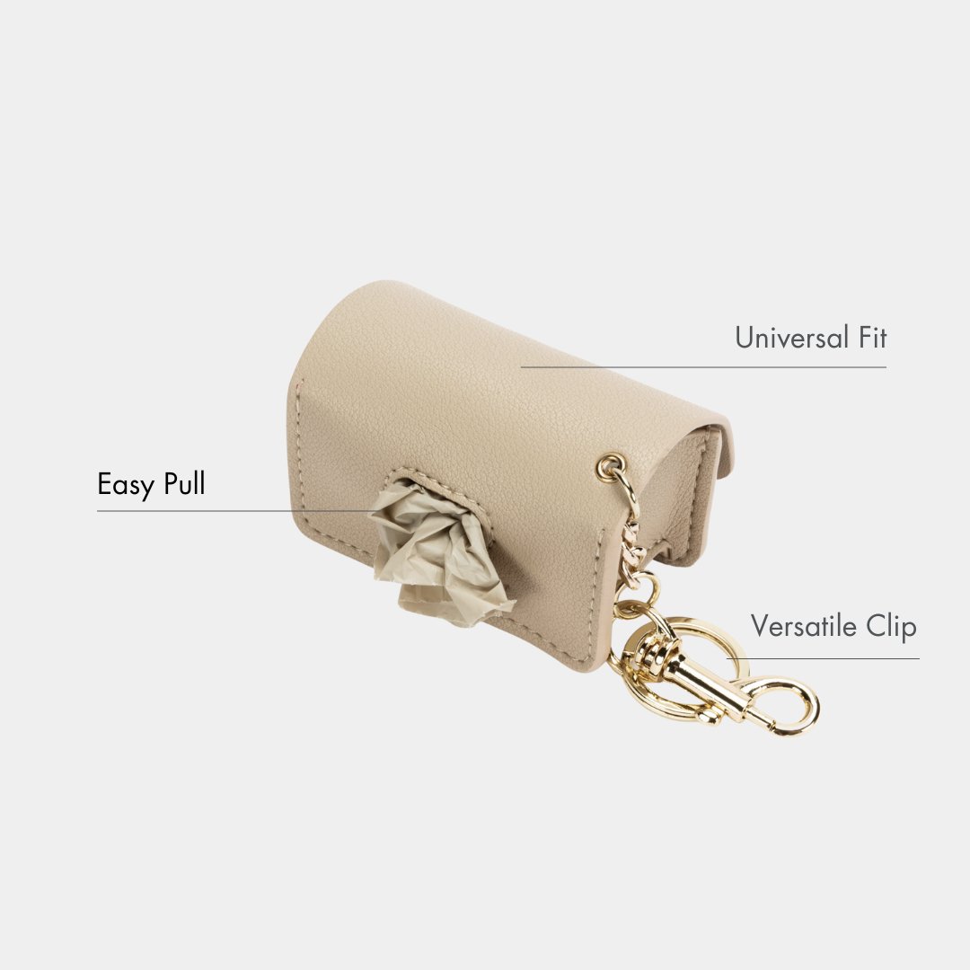 Nina Woof Waste Bag Holder - Vegan Leather - Bag Dispenser