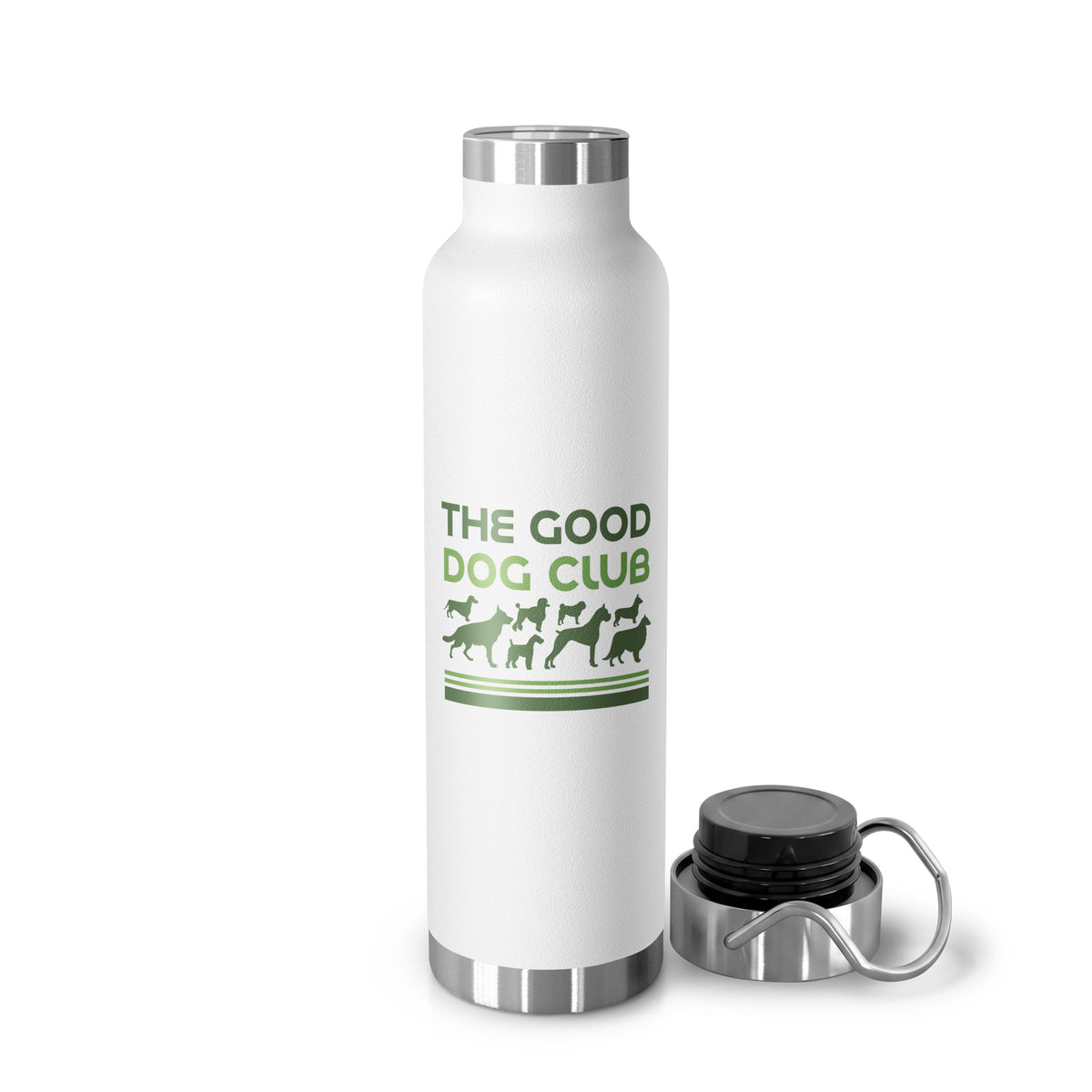 Sebastian & Clementine The Good Dog Club Copper-Insulated Stainless Steel Water Bottle - Green