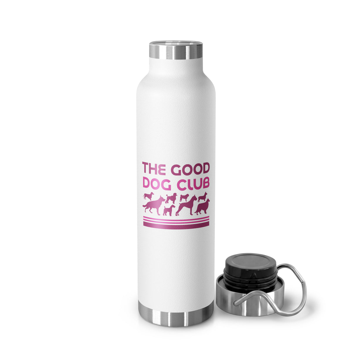 Sebastian & Clementine The Good Dog Club Copper-Insulated Stainless Steel Water Bottle - Pink