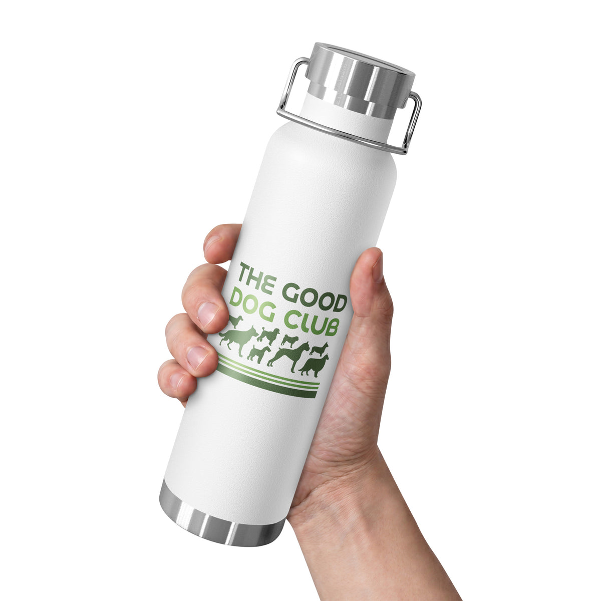 Sebastian & Clementine The Good Dog Club Copper-Insulated Stainless Steel Water Bottle - Green