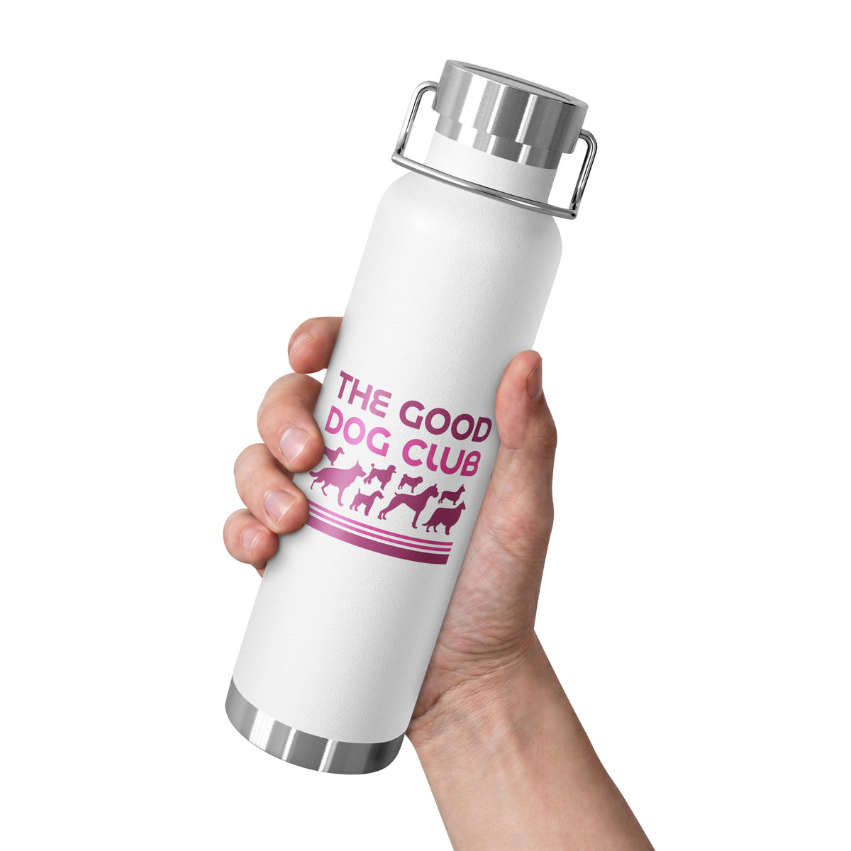 Sebastian & Clementine The Good Dog Club Copper-Insulated Stainless Steel Water Bottle - Pink